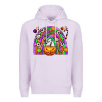 Lilac Halloween Rainbow Premium Hoodie - texasbilliewilder