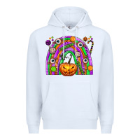 White Halloween Rainbow Premium Hoodie - texasbilliewilder
