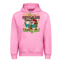 Fuchsia Pink I Like My Coffee Black Like My Soul Urban Hoodie - texasbilliewilder