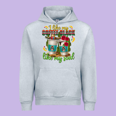 I Like My Coffee Black Like My Soul Urban Hoodie Designed By Texasbilliewilder