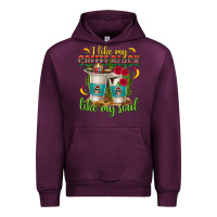 Mauve Wine I Like My Coffee Black Like My Soul Urban Hoodie - texasbilliewilder