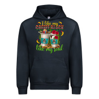 Navy I Like My Coffee Black Like My Soul Urban Hoodie - texasbilliewilder