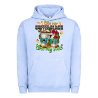 Pigment Grape Ice I Like My Coffee Black Like My Soul Urban Hoodie - texasbilliewilder