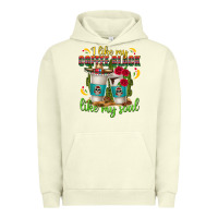 Pigment Pistachio I Like My Coffee Black Like My Soul Urban Hoodie - texasbilliewilder