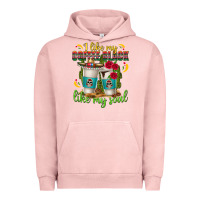 Pigment Salmon I Like My Coffee Black Like My Soul Urban Hoodie - texasbilliewilder