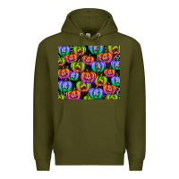 Army Green Halloween Pumpkins Premium Hoodie - texasbilliewilder