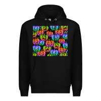 Black Halloween Pumpkins Premium Hoodie - texasbilliewilder