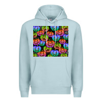 Blue Mist Halloween Pumpkins Premium Hoodie - texasbilliewilder