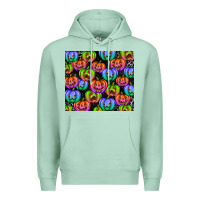 Seafoam Halloween Pumpkins Premium Hoodie - texasbilliewilder