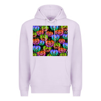 Lilac Halloween Pumpkins Premium Hoodie - texasbilliewilder