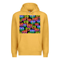 Mustard Halloween Pumpkins Premium Hoodie - texasbilliewilder