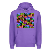 Purple Halloween Pumpkins Premium Hoodie - texasbilliewilder