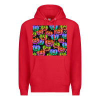 Red Halloween Pumpkins Premium Hoodie - texasbilliewilder