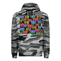 Slate Camo Halloween Pumpkins Premium Hoodie - texasbilliewilder