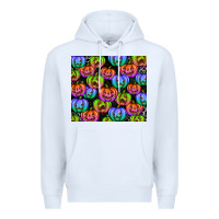 White Halloween Pumpkins Premium Hoodie - texasbilliewilder