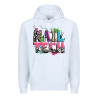 White nail tech Premium Hoodie - Zillion Design Studio