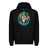 Black gamestone with bull skull Premium Hoodie - RanaPortraitStore