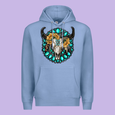 Gamestone With Bull Skull Premium Hoodie Designed By Ranaportraitstore