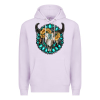 Lilac gamestone with bull skull Premium Hoodie - RanaPortraitStore