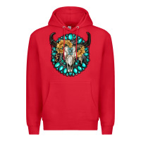 Red gamestone with bull skull Premium Hoodie - RanaPortraitStore