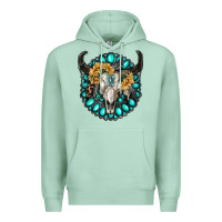 Seafoam gamestone with bull skull Premium Hoodie - RanaPortraitStore
