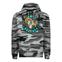 Slate Camo gamestone with bull skull Premium Hoodie - RanaPortraitStore