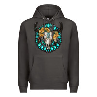 Smoke gamestone with bull skull Premium Hoodie - RanaPortraitStore