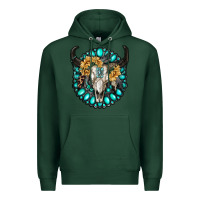 Sports Green gamestone with bull skull Premium Hoodie - RanaPortraitStore