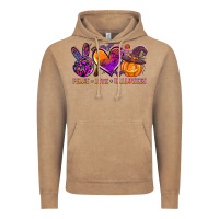 Vintage Coffee peace love halloween Vintage Hoodie - AdoDesignShop