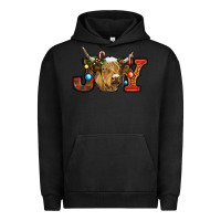 Pigment Black christmas joy cow Urban Hoodie - RanaPortraitStore