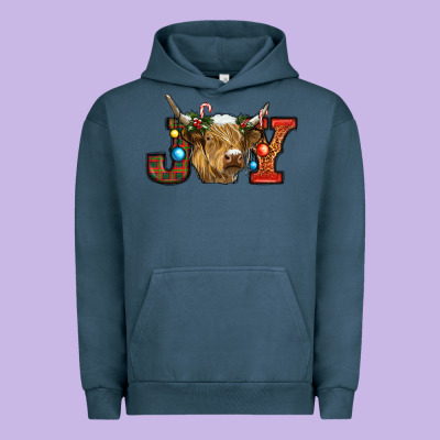 Christmas Joy Cow Urban Hoodie Designed By Ranaportraitstore