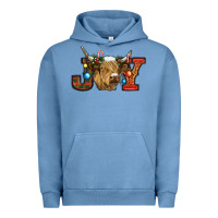 Pigment Pebble Blue christmas joy cow Urban Hoodie - RanaPortraitStore