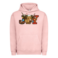 Pigment Salmon christmas joy cow Urban Hoodie - RanaPortraitStore