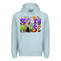 Blue Mist Halloween Spooky Nurse Premium Hoodie - texasbilliewilder