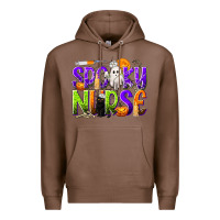 Chestnut Halloween Spooky Nurse Premium Hoodie - texasbilliewilder