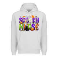 Dove Grey Halloween Spooky Nurse Premium Hoodie - texasbilliewilder