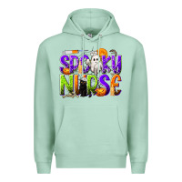 Seafoam Halloween Spooky Nurse Premium Hoodie - texasbilliewilder