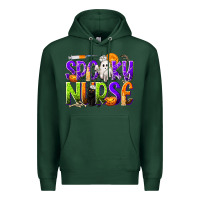 Sports Green Halloween Spooky Nurse Premium Hoodie - texasbilliewilder