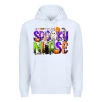 White Halloween Spooky Nurse Premium Hoodie - texasbilliewilder