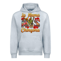 Heather Grey La Mama mas Chingona Urban Hoodie - texasbilliewilder