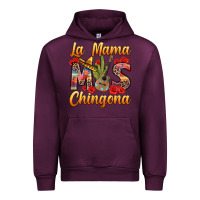 Mauve Wine La Mama mas Chingona Urban Hoodie - texasbilliewilder
