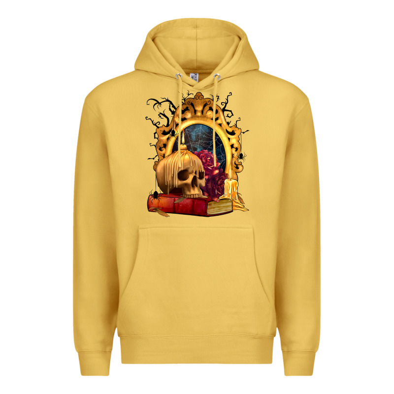 Halloween Skull Candles And Roses Premium Hoodie by texasbilliewilder | Teevron