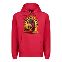 Cardinal Halloween Skull Candles and Roses Premium Hoodie - texasbilliewilder