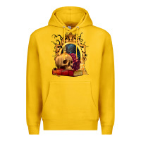 Lemon Halloween Skull Candles and Roses Premium Hoodie - texasbilliewilder