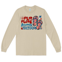 Mushroom flip flops fireworks & freedom Long Sleeve Tee - BarkalooDesign
