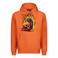 Carrot Halloween Skull Candles and Roses Premium Hoodie - texasbilliewilder