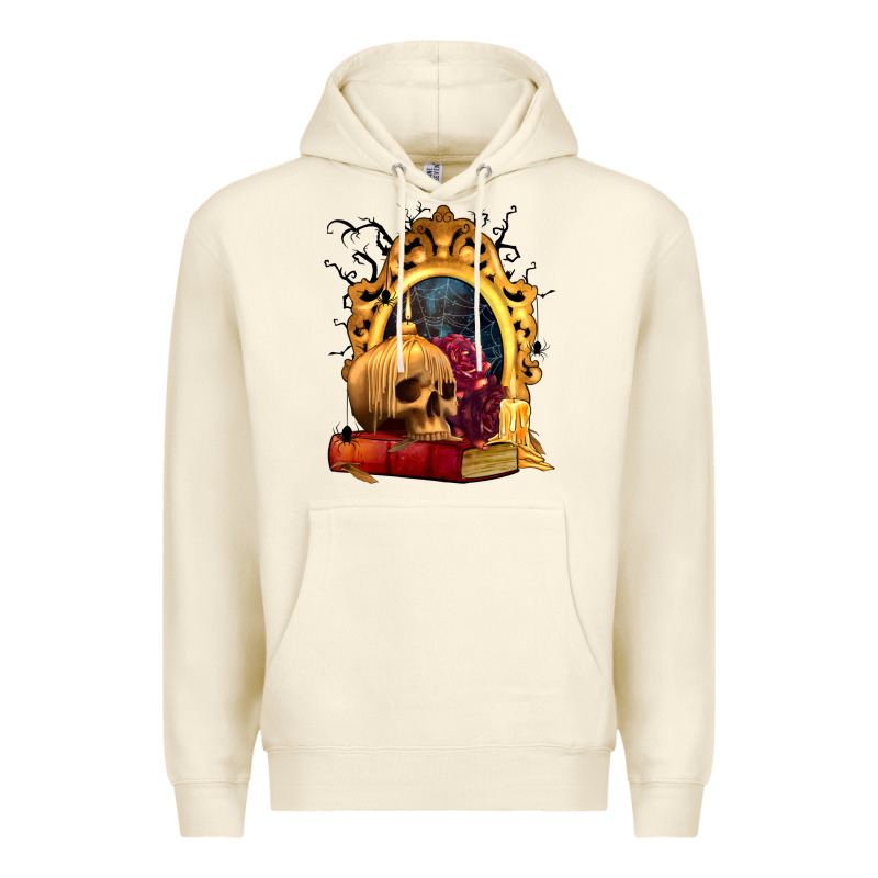 Halloween Skull Candles And Roses Premium Hoodie by texasbilliewilder | Teevron