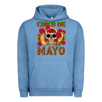 Pigment Pebble Blue Cinco de Mayo Urban Hoodie - texasbilliewilder