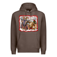 Coffee christmas goats Premium Hoodie - RanaPortraitStore