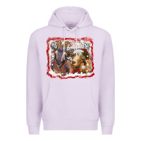 Lilac christmas goats Premium Hoodie - RanaPortraitStore